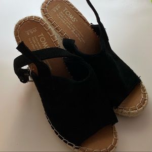 TOMS black wedges.